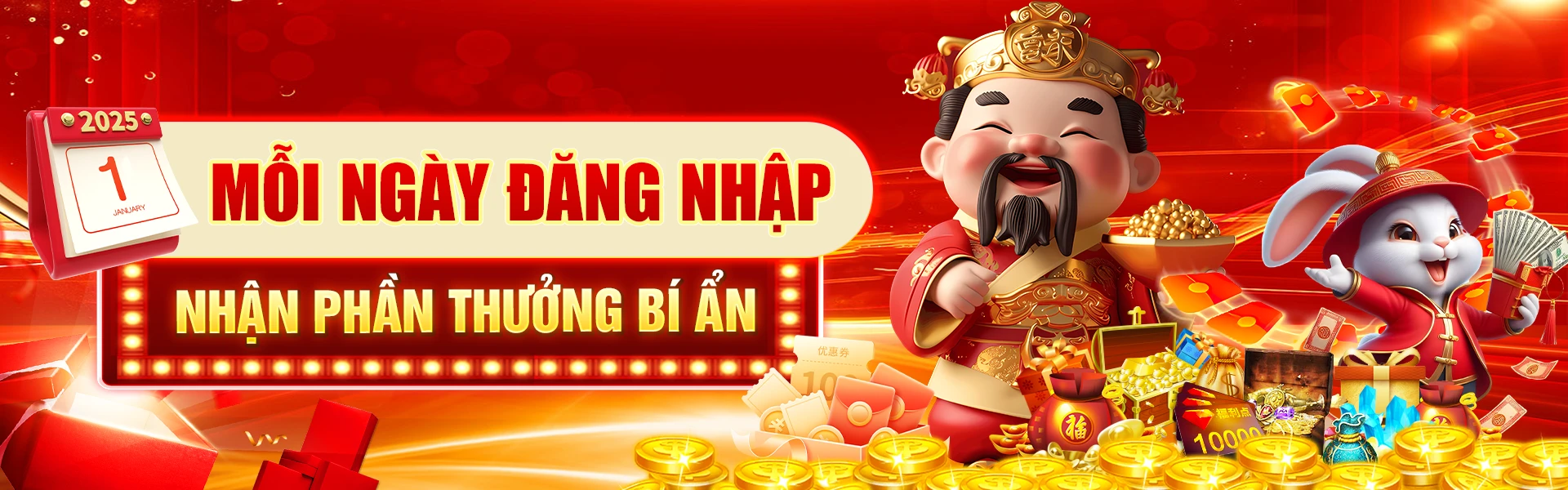 Mỗi ngày đăng nhập nhận phần thưởng bí ẩn banner